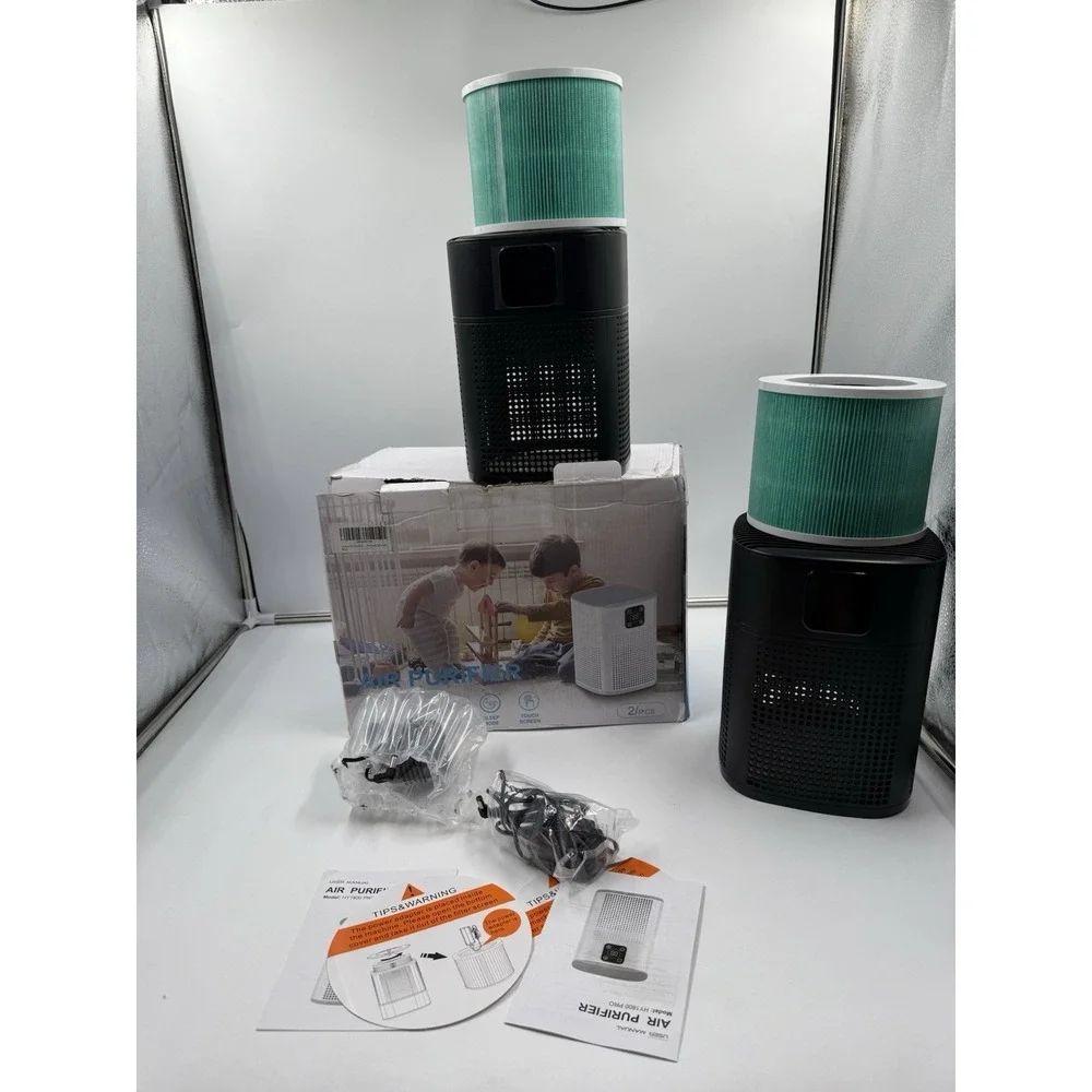 Honeyuan 2 Pack‎ Air Purifiers H3 Hepa Air Purifier With 360° Air Intake